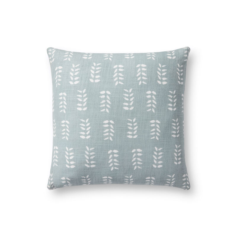 Tully Light Blue 18''x18'' Down Pillow image number 0